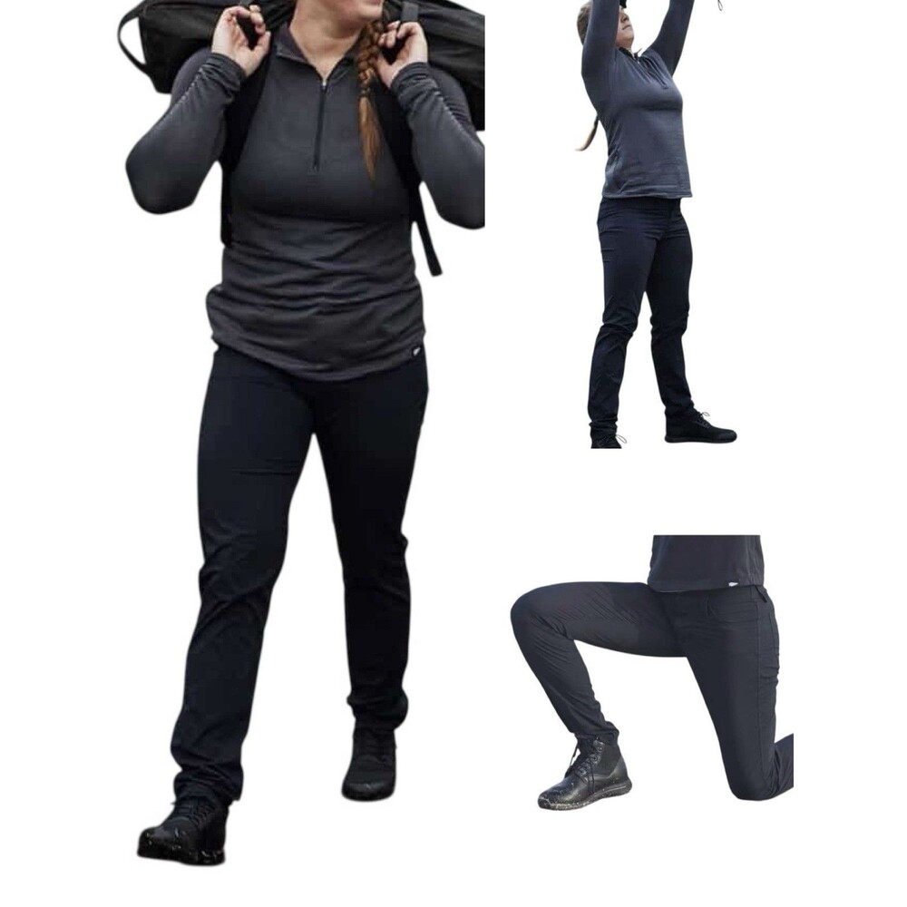 GORUCK Simple Pants Black Stretch Performance Lightweight Quick Dry Women's 8